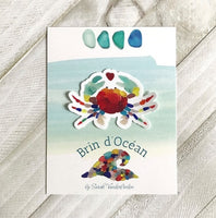 Brin d'Ocean - Waterproof Vinyl Sticker: Sea Glass Crab