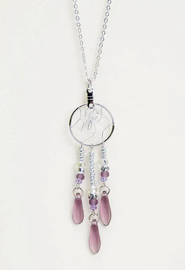 Monague Native Crafts - .75" Dreamcatcher Pendant Necklace: Amethyst