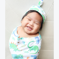 Itzy Ritzy - Cutie Cocoon™ Baby Cocoon & Hat Set: Dino