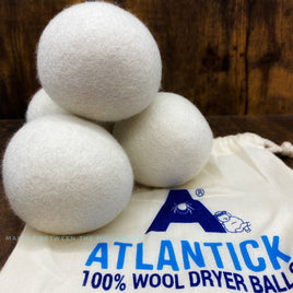 Atlantick - 100% Wool Dryer Balls: 4pk