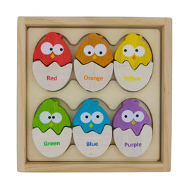 BeginAgain Toys - Wooden Matching Puzzle: Color 'N Eggs