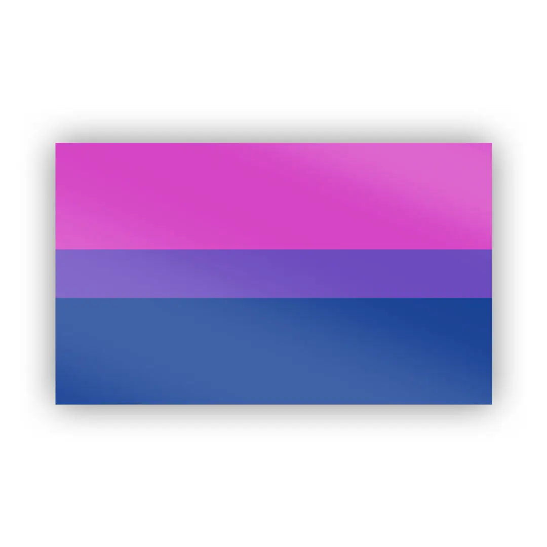 Flags For Good - 2" x 3" Vinyl Sticker: Bisexual Pride| Market Between the Mountains Online