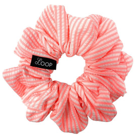 LOOP Lifestyle: Premium Mini Scrunchie: Flamingo Stripe