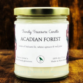 Fundy Treasures - 7.5oz Soy Wax Candle: Acadian Forest