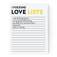 PBH - Magnetic Notepad: I Fucking Love Lists