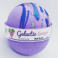 Candle-Lit Baths - Mini Round Bath Bomb: Galactic Grape