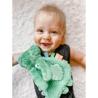 Itzy Ritzy - Itzy Lovey™ Plush with Silicone Teether Toy: Green Dino