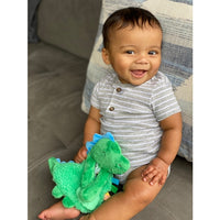 Itzy Ritzy - Itzy Lovey™ Plush with Silicone Teether Toy: Green Dino
