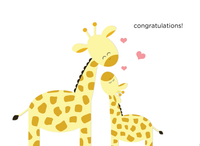 HPH Greeting Card - Giraffes: Congratulations!