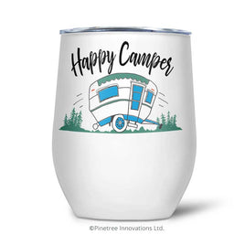 PTI - 12oz Insulated Wine Tumbler: Happy Camper