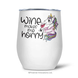 PTI - 12oz Insulated Wine Tumbler: Wine Makes Me Horny