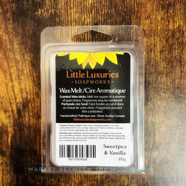 Little Luxuries - 6 Cavity Scented Wax Melts: Sweetpea & Vanilla