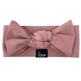 LOOP Littles - Everyday Knot Bow: Vintage Mauve Littles (3m-3y) Size