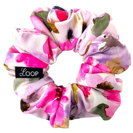 LOOP Lifestyle: Premium Classic Scrunchie: Neon Floral