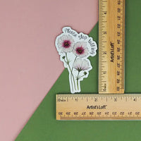 Naughty Florals - Decorative Fridge Magnet: Please Stop Talking