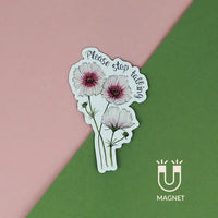 Naughty Florals - Decorative Fridge Magnet: Please Stop Talking