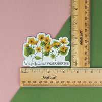 Naughty Florals - Decorative Fridge Magnet: Semi-Professional Procrastinator