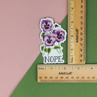Naughty Florals - Decorative Fridge Magnet: Nope.
