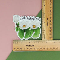 Naughty Florals - Decorative Fridge Magnet: Kick Today's Ass