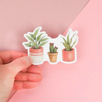 Naughty Florals - Vinyl Sticker: Potted Plants