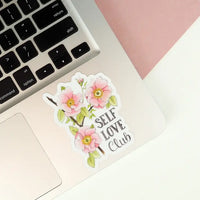 Naughty Florals - Vinyl Sticker: Self Love Club