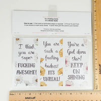 Naughty Florals - Valentines Fold & Tear Cards: 12pk