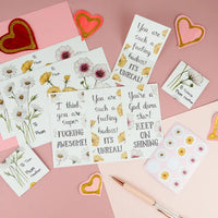 Naughty Florals - Valentines Fold & Tear Cards: 12pk