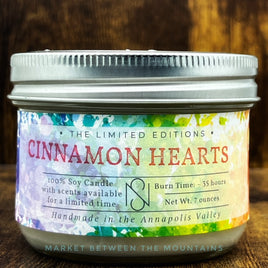 New Scotland Candle Co. - Large Mason Jar Candle: Cinnamon Hearts