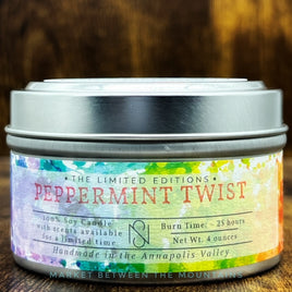 New Scotland Candle Co. - Soy Wax Candle Tin: Peppermint Twist
