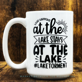 GG Local Lakes Collection - 15oz Ceramic Mug: What Happens At The Lake (Lake Torment)