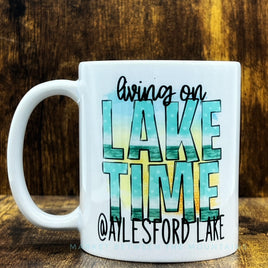 GG Local Lakes Collection - 11oz Ceramic Mug: Living On Lake Time (Aylesford Lake)