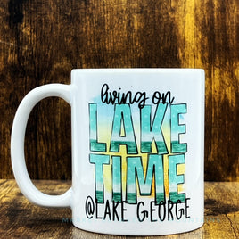 GG Local Lakes Collection - 11oz Ceramic Mug: Living On Lake Time (Lake George)