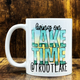 GG Local Lakes Collection - 11oz Ceramic Mug: Living On Lake Time (Trout Lake)