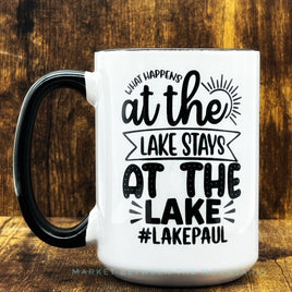 GG Local Lakes Collection - 15oz Ceramic Mug: What Happens At The Lake (Lake Paul)