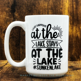 GG Local Lakes Collection - 15oz Ceramic Mug: What Happens At The Lake (Sunken Lake)