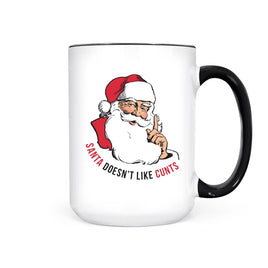 PBH - 15oz Ceramic Mug: Santa Doesn't Like Cunts (Black)