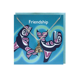 NNW - Pewter Charm Greeting Card: Whales by Paul Windsor