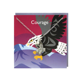NNW - Pewter Charm Greeting Card: Spoqes (Eagle) by Terry Horne