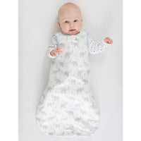 SwaddleDesigns - Cotton zzZipMe Sack: Pastel Pink & Sterling Dots