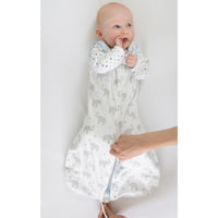 SwaddleDesigns - Cotton zzZipMe Sack: SeaCrystal Elephants & Chickies