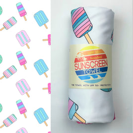 Luv Bug - Kids Hooded UPF 50+ Sunscreen Towel: Popsicle