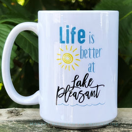 Local Love Collection - 15oz Ceramic Mug: Life is Better (1) at Lake Pleasant