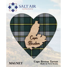 SAC - Cape Breton Tartan Magnet: Cape Breton Island on Tartan Heart