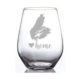 SAG - 19oz Laser Etched Stemless Wineglass: Cape Breton Island (Home)