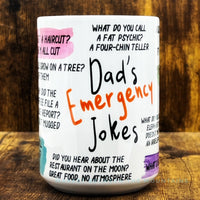 SNS - 15oz Ceramic Mug: Dad's Emergency Jokes