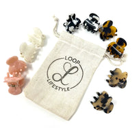 LOOP Lifestyle - Tiny Tina Claw Clips (2pk): Beige Tortoise