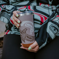 NNW - 20oz Cork Base Travel Mugs: Raven by Paul Windsor