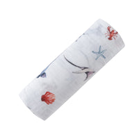 MBB - Certified Organic Cotton Muslin Swaddle: Under the Sea