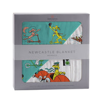 Newcastle Classics - 4 Layer 100% Natural Bamboo Muslin Snuggle Blanket: Go, Dog. Go!