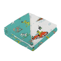 Newcastle Classics - 4 Layer 100% Natural Bamboo Muslin Snuggle Blanket: Go, Dog. Go!